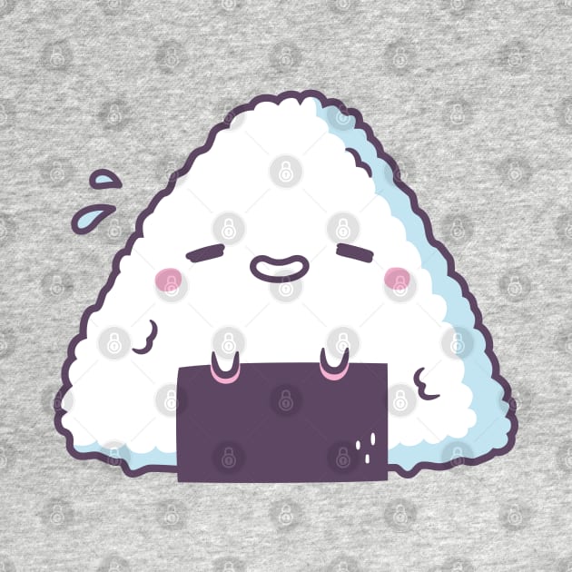 Cute Shy Onigiri Japanese Rice Ball by rustydoodle